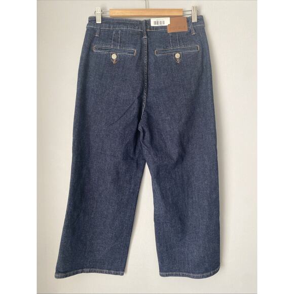 NWT! Judy Blue Curvy High Waist Tummy Control Tailored Crop Jeans 11/30 Wide Leg - Picture 2 of 8